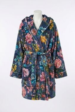 NEW JOHNNY WAS ollie short cozy robe in blue